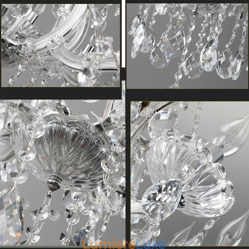 Lustre décoratif européen en cristal avec 24 lumières