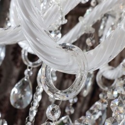 Lustre européen en cristal avec 32 lumières, plafonnier décoratif de luxe