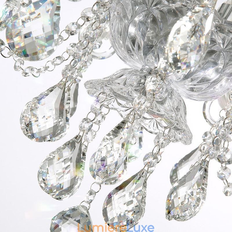 Lustre européen en cristal avec 32 lumières, plafonnier décoratif de luxe