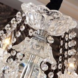 Lustre européen en cristal avec 32 lumières, plafonnier décoratif de luxe