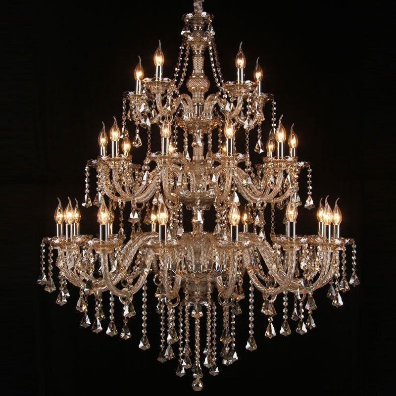 Lustre européen en cristal avec 30 lumières décoratives