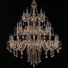 Lustre européen en cristal avec 30 lumières décoratives