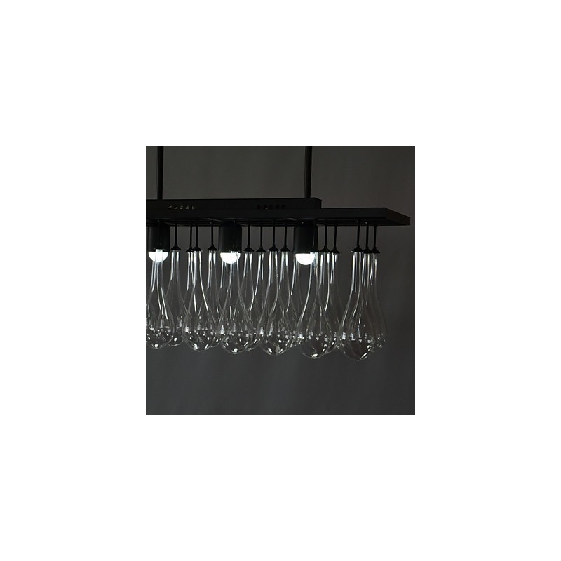 Lustre en métal peint en cristal contemporain moderne