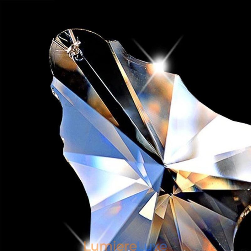 Lustre européen en cristal couleur cognac avec 40 lumières
