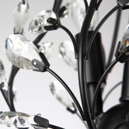 Lustre rétro noir en cristal