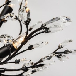 Lustre rétro noir en cristal