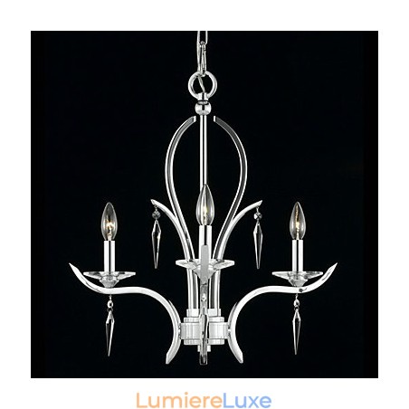 Lustre en cristal élégant avec 3 lumières dans une ampoule bougie Lustre en cristal élégant avec 3 lumières dans une ampoule bougie