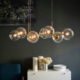 Lampe suspendue contemporaine Magic Bean simple à 8 lumières