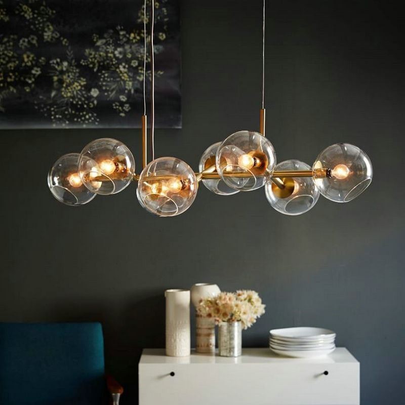 Lampe suspendue contemporaine Magic Bean simple à 8 lumières