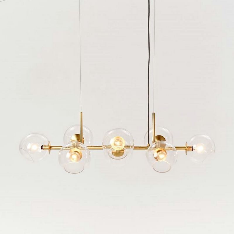 Lampe suspendue contemporaine Magic Bean simple à 8 lumières