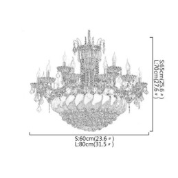 Grand lustre en cristal de luxe, plafonnier européen doré