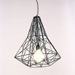 Lustre moderne contemporain en métal chromé