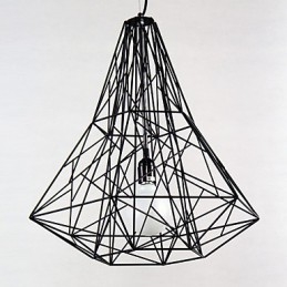 Lustre moderne contemporain en métal chromé