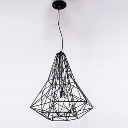 Lustre moderne contemporain en métal chromé