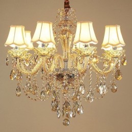 Lustre en cristal Cognac Plafonnier de luxe européen