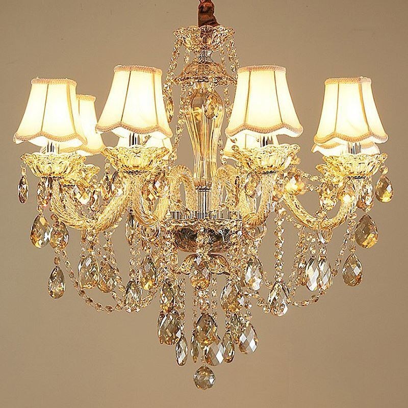 Lustre en cristal Cognac Plafonnier de luxe européen