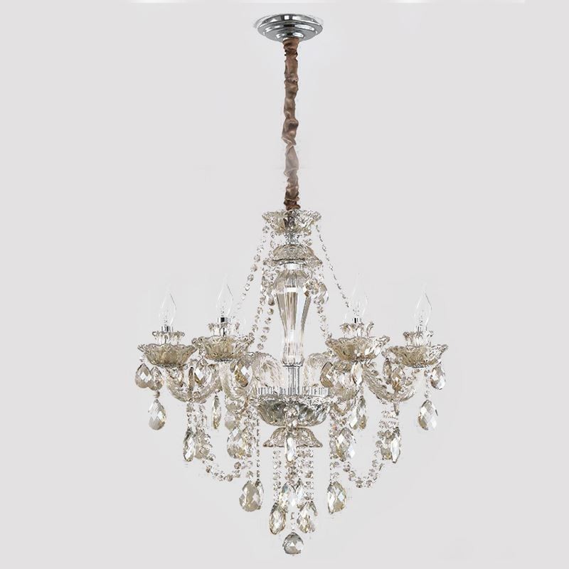 Lustre en cristal Cognac Plafonnier de luxe européen
