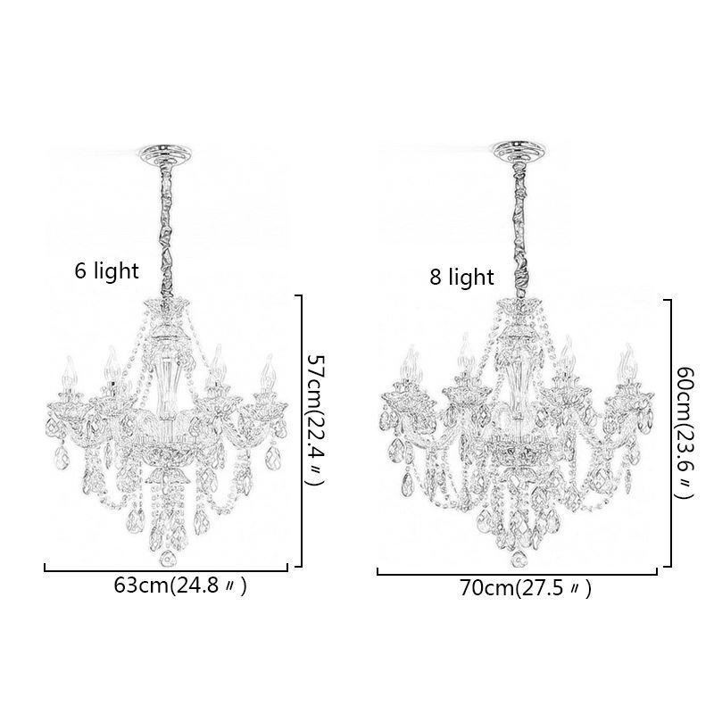 Lustre en cristal Cognac Plafonnier de luxe européen