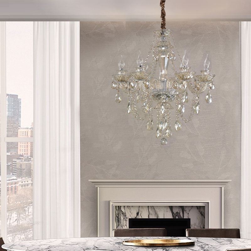 Lustre en cristal Cognac Plafonnier de luxe européen