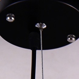 Lustre moderne contemporain en métal chromé