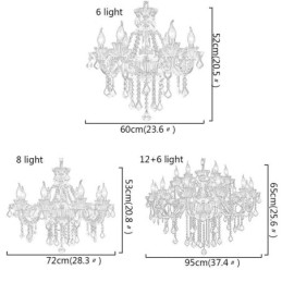 Lustre européen élégant en cristal violet