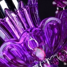 Lustre européen élégant en cristal violet