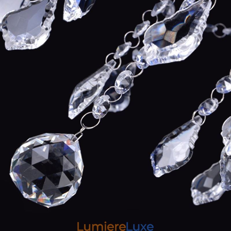 Lustre européen élégant en cristal violet
