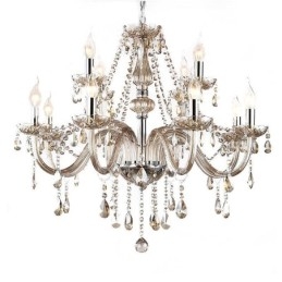 Grand lustre en cristal Cognac Plafonnier européen