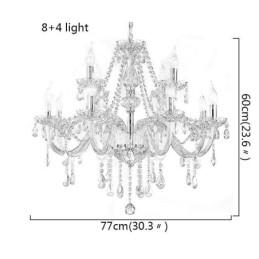 Grand lustre en cristal Cognac Plafonnier européen