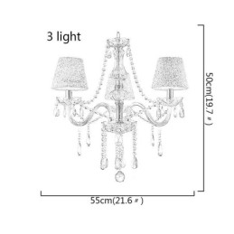 Lustre classique européen en cristal Cognac