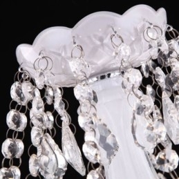 Lustre européen en cristal, suspension unique en jade blanc