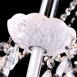 Lustre européen en cristal, suspension unique en jade blanc