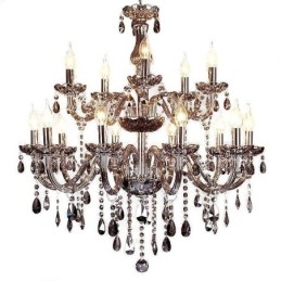 Grand lustre européen en cristal, élégante suspension