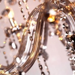 Grand lustre européen en cristal, élégante suspension