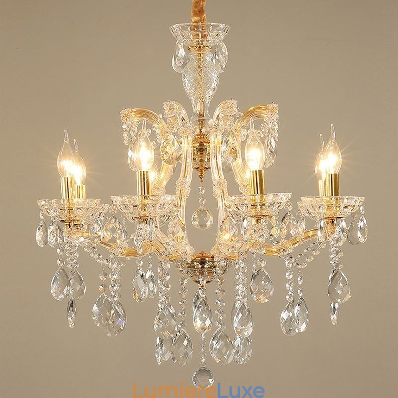 Lustre en cristal élégant, suspension européenne