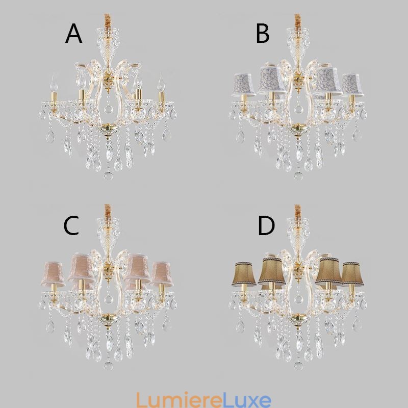 Lustre en cristal élégant, suspension européenne
