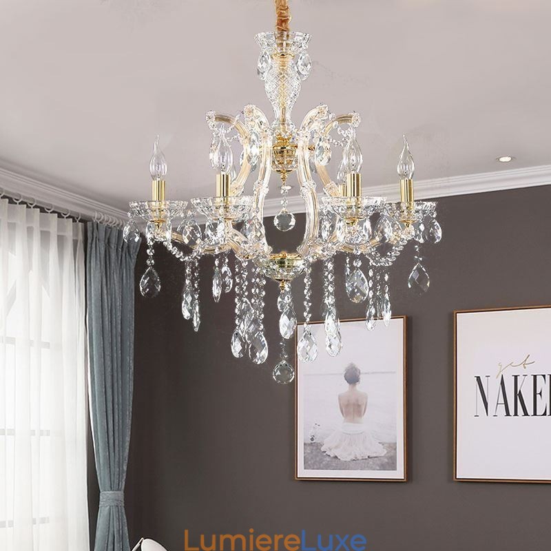 Lustre en cristal élégant, suspension européenne