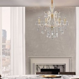 Lustre en cristal élégant, suspension européenne