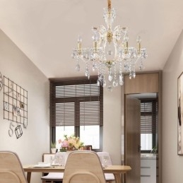 Lustre en cristal élégant, suspension européenne