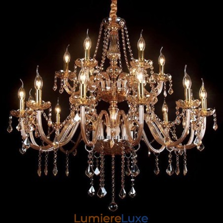 Lustre en cristal de luxe, plafonnier européen Lustre en cristal de luxe, plafonnier européen