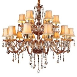 Lustre en cristal de luxe, plafonnier européen