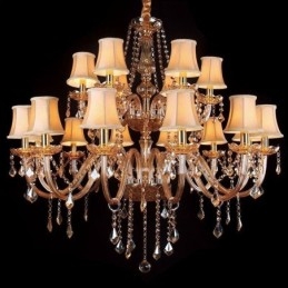 Lustre en cristal de luxe, plafonnier européen