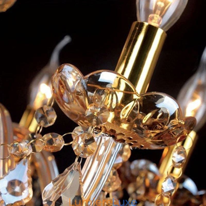 Lustre en cristal de luxe, plafonnier européen