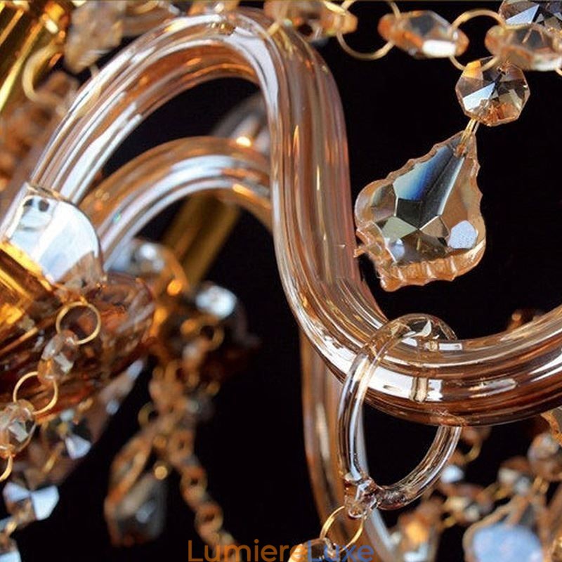 Lustre en cristal de luxe, plafonnier européen