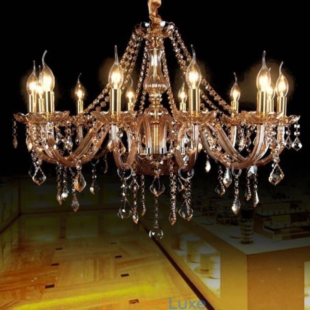 Grand lustre en cristal de luxe européen Grand lustre en cristal de luxe européen