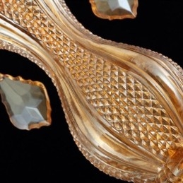 Lustre européen en cristal élégant avec suspension ambrée