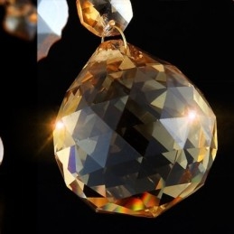 Lustre européen en cristal élégant avec suspension ambrée