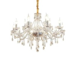 Lustre en cristal moderne, suspension européenne transparente