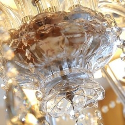 Lustre en cristal moderne, suspension européenne transparente