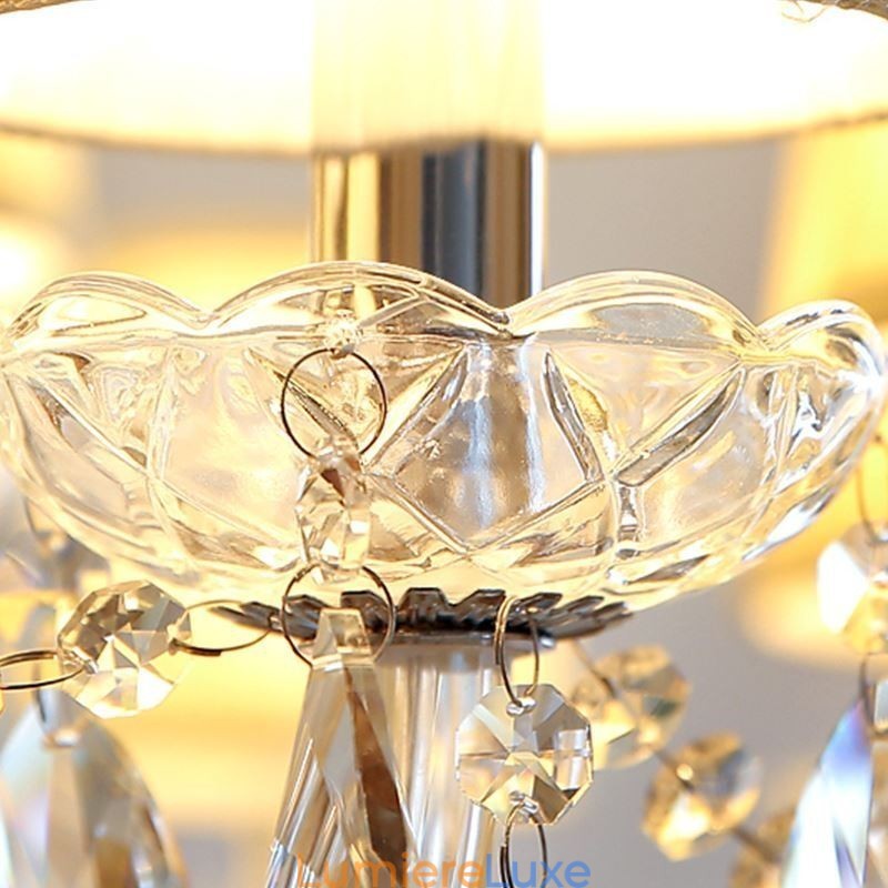 Lustre en cristal moderne, suspension européenne transparente